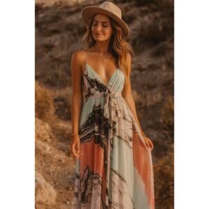 Diane Von Furstenberg Jolie Turquoise Silk A-Line Midi Dress Size 2 Resortwear